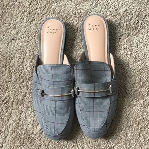 A New Day Plaid Mules